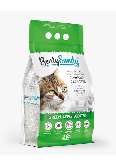Benty Sandy Elma Kokulu Kedi Kumu 10 L