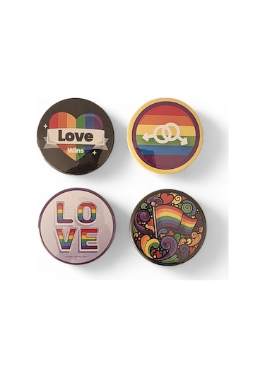 Lgbt Magnet Set 1 - 4'lü Lgbt Magnet Karışık Renkli