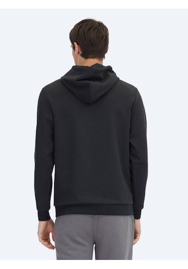 Kip Siyah Kapüşonlu Sweatshırt Siyah