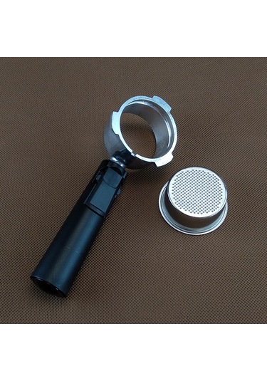 Honmex 51mm Alüminyum Kahve Makinesi Kollu Filtre Aleti - Fincanlı Filtre Kahve Hazırlama Aksesuarı Siyah