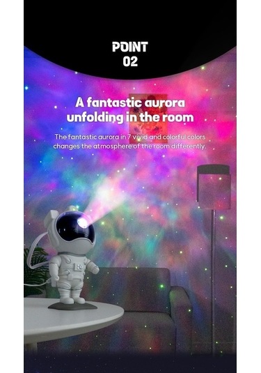 Fastbuy Beyaz Yıldızlı Gökyüzü Lamba - Şık Proje Işığı Beyaz