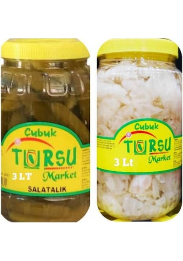 Turşu Market Çubuk Salatalık Turşusu 3 L + Lahana Turşusu 3 L