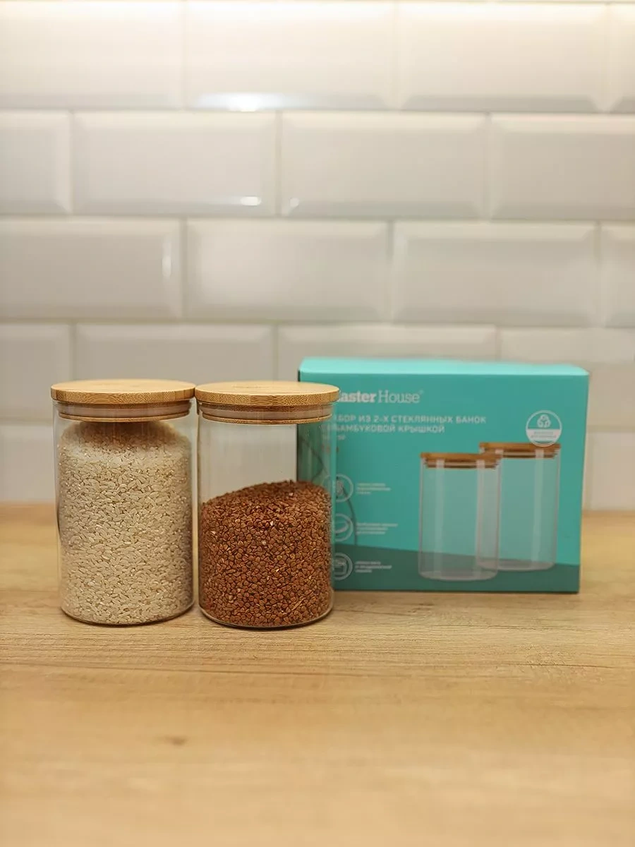 Master House Cam Kavanozlar 1,0 Litre Kuru Gıda Ürünleri İçin 196684464