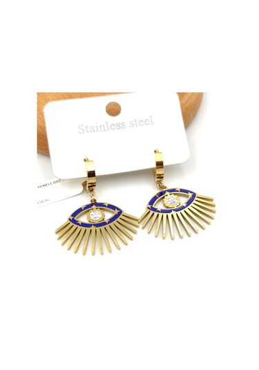 Çelik Mineli Göz Halka Küpe