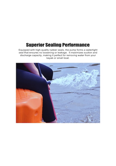 Geeroyoo El Tipi Portatif Dalgıç Pompası - Kayık Ve Kanolar İçin Manuel Su Boşaltma Pompası, Uzatma Hortumu Dahil