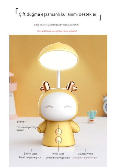 Karikatür Led Katlanır Gece Lambası-sarı Sarı