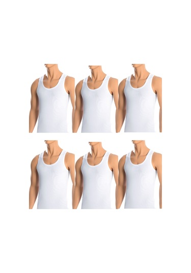 Belifanti Collection Erkek Pamuklu 6'Lı Set Beyaz