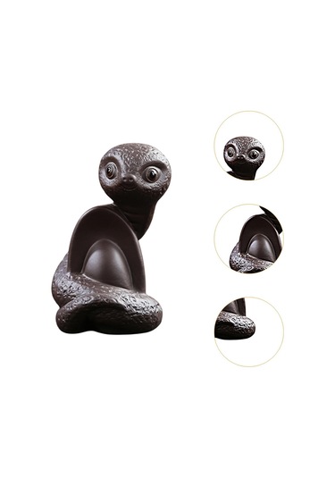 Suntek Çay Evcil Hayvan Dekoratif Ev Dekoru Yılan Heykeli Mor