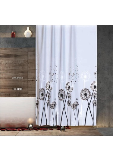 Zethome Jackline Banyo Duş Perdesi 2200 Çift Kanat 2X120X200 Gri