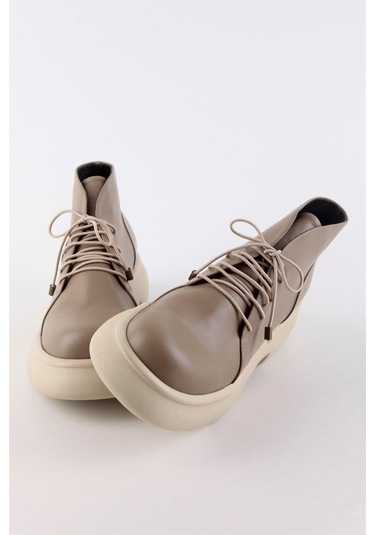 Ella Vizon Hakiki Deri Kadın Bot-vizon Vizon