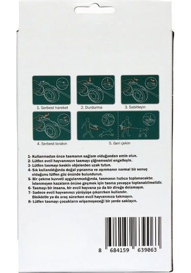 Budibu Makaralı Otomatik Geri Çekilebilen Kedi Köpek Gezdirme Tasması S Max 15 KG