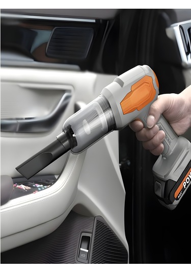 20000pa 120w Güçlü Emişli Çift Bataryalı Kablosuz Vakumlu Üflemeli Mini Araç Süpürgesiv -