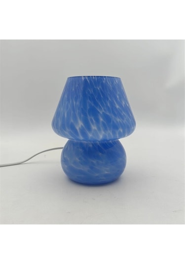 Agoodshop Masa Lambası Küçük Başucu Cam Yarı Saydam Masa Oturma Odası Için Abd Fişi Renkli