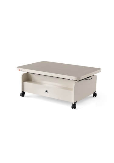 Sefa Home Tekerlekli 2 Çekmeceli Sihirli Sehpa 104 Ekru