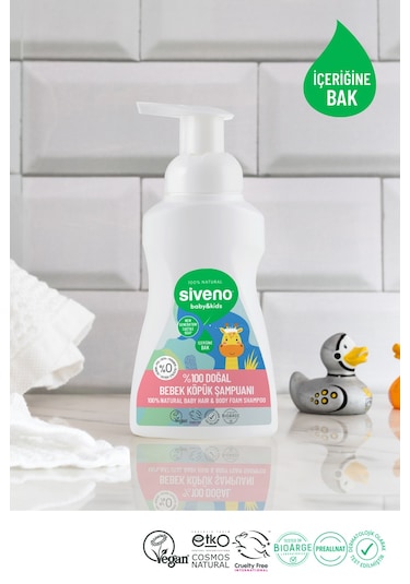 Siveno %100 Doğal Bebek Köpük Şampuanı 250 ML