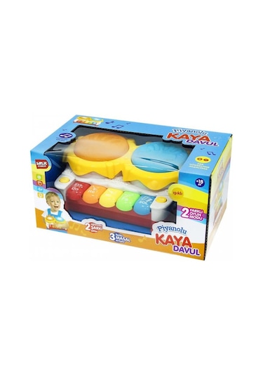 Birlik Işıklı Müzikli Piyanolu Kaya Davul Türkçe Masal ve Şarkı Söyler