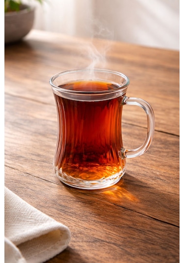 6 Lı Borosilikat İnce Cam Kulplu Pinterest Çay Bardağı Bardak Şeffaf