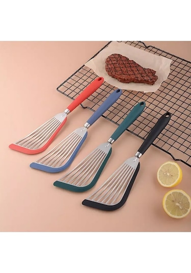 Stil'nyj İ Udobnyj Dom Mutfak Spatulası Çelik Ve Silikonlu Çizilmeye Karşı 161467894 Gri