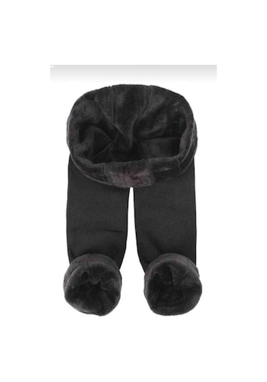 Larosa Lingerie Kadın Siyah Peluşlu Termal Taytkarışıkl/Xl Siyah