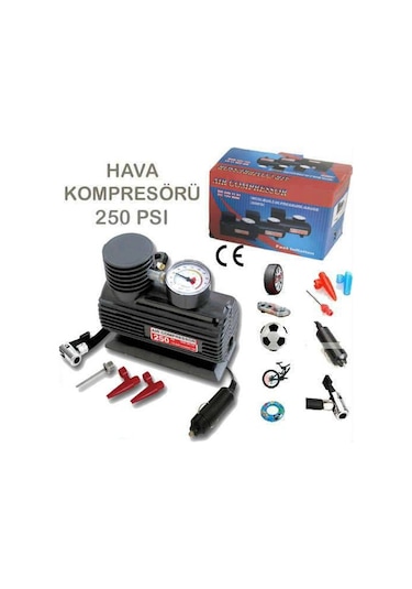 Hava Kompresörü Lastik Pompası Mini 12v 250 Psı