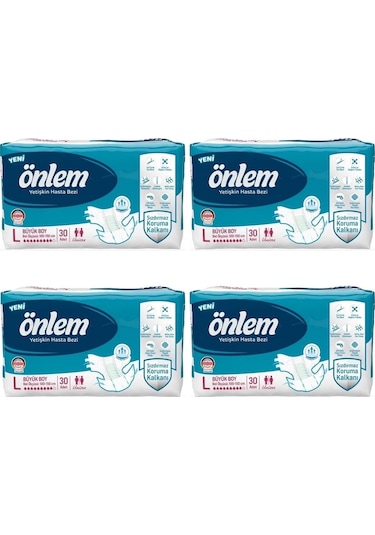 Önlem Yetişkin Hasta Bezi Büyük Boy Large Eko 30 Lu X 4 Adet