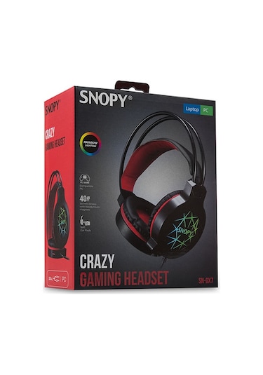 Snopy SN-GX7 Crazy USB Led Işıklı ve Mikrofonlu Oyuncu Kulaklığı