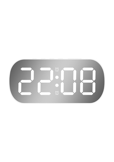 Zilinn Led Dijital Elektronik Saat Basit Masaüstü Çalar Saat Oturma Odası Yatak Odası Dekorasyonu Çalar Saat Beyaz Işık-98 Çok Renki Çok Renki