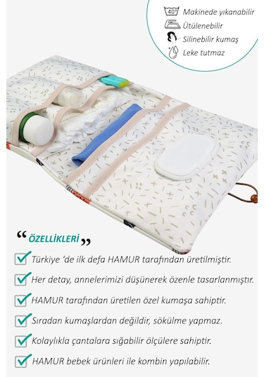 Bebek Alt Açma Bakım Çantası Organizer Poyraz