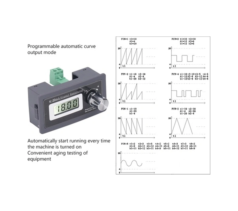 Fortunelane 15-30v İki Telli Sinyal Üreteci, 4-20ma Hassas Akım, Gerçek Akım/%/hz, Plc Ve Valf Ayarlamada Kullanılır