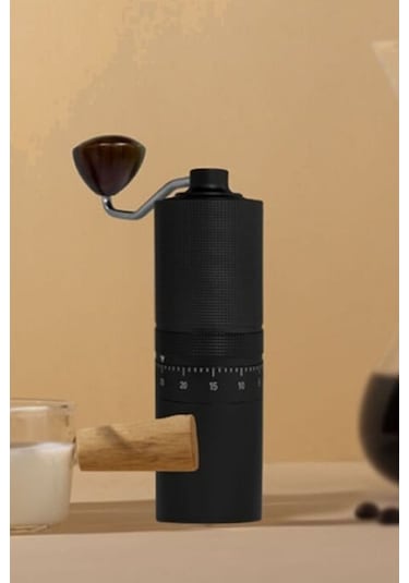 Macnoa Macgrind Craft Siyah, Titanyum Bıçaklı Manuel Kahve Öğütücü Kahve Değirmeni & Öğütücüler