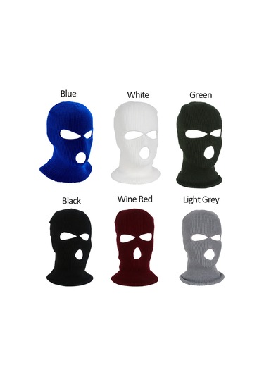 Geeksen Siyah Akrilik Telli Tam Yüz Kayak Maskesi - Soğuk Hava Koruyucu, Esnek Ve Nem Tutan Outdoor Erişimi Siyah