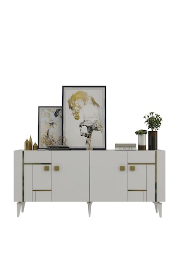 Maddera Konsol Beyaz-altın