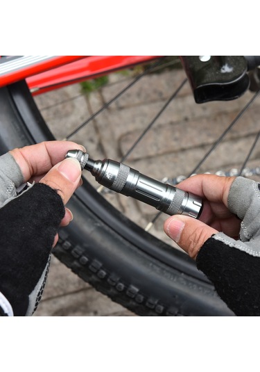 Geeksen Alüminyum Kasa İçerisinde Hızlı Tamir Seti - Pnömatik Lastik Delik Tamiri, Valf Çekirdek Kaldırma Ve Debris Temizleme Aracı Gümüş