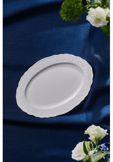 Karaca Beatrice Kayık Tabak 25 Cm Beyaz