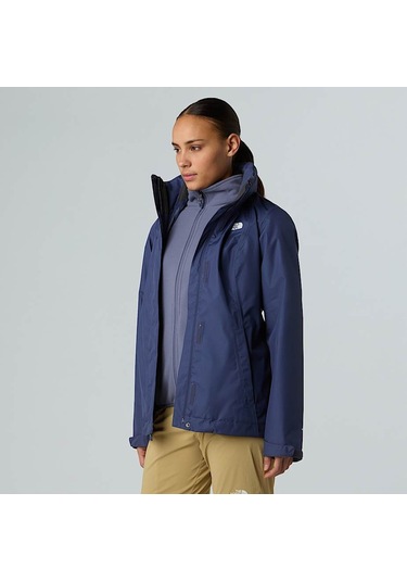 The North Face Evolve Iı Triclimate Kadın Lacivert Kapüşonlu Mont Lacivert