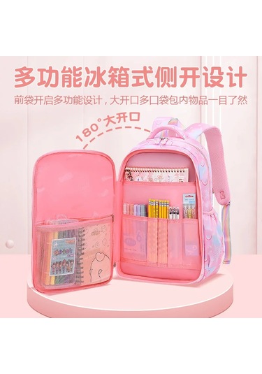 İlkokul Okul Öğrenci Çantası Mor Okul Sırt Çantası Kızlar İçin Açık Vizon