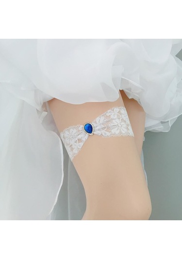 Suntek Moda Kristal Jartiyer Düğün Balo Ücretsiz-boyut-1 Beyaz