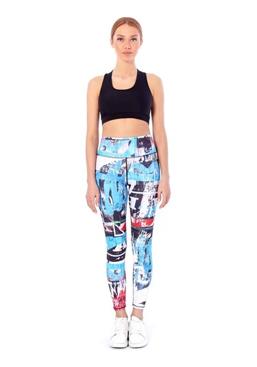 B-03 Baskılı Tayt Çok Renkli