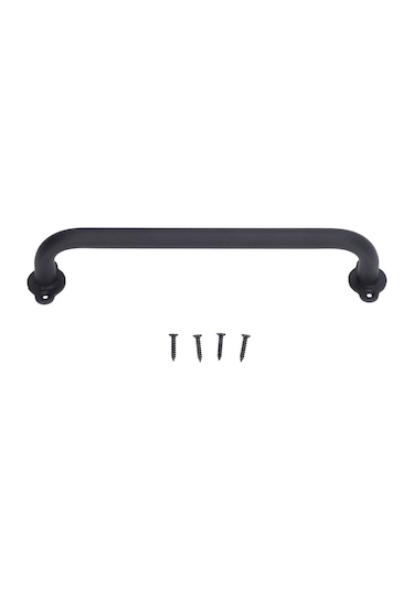 Ahşap Kapı Kolu Mat Siyah Karbon Çelik Garaj Kolu Huiliang