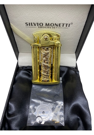 Silvio Monetti Antik Sarı Benizinli Çakmak 109152
