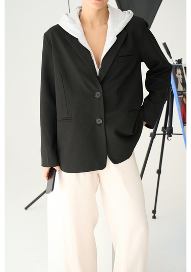 Fermuarlı Ceket - Siyah-gri Siyah-gri