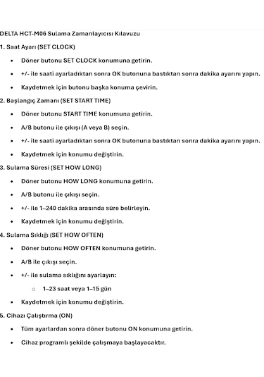 Delt Çift Çıkışlı Elektronik Su Kontrolcüsü -