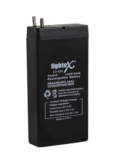 Lightex Lt-425 4v 2.3 Ah Bakımsız Işıldak Aküsü