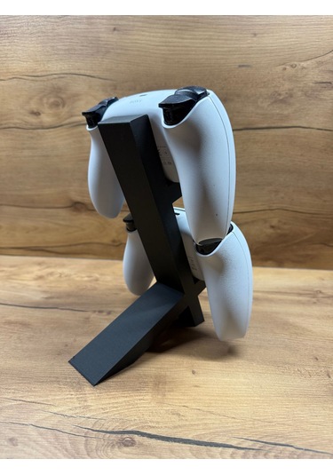 Ps5 Dualsense Oyun Kolu Standı 2 Li Dikey Tutucu 3d Baskı, Şık Ve Dayanıklı Tasarım 20x15x4 Cm Siyah