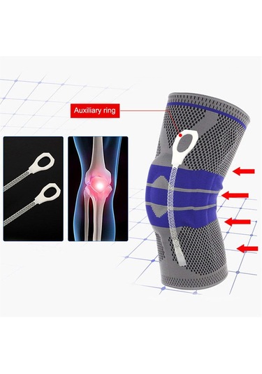 Dirsek Ve Diz Pedleri - Pc Basketbol Desteği Silikon Yastıklı Diz Pedleri Gri, M