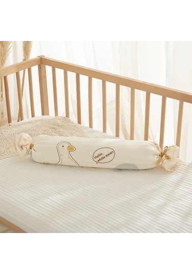 Şeker Silindir Yastık Bebek Boyun Yastığı Yumuşak Ve Güvenli No.54 Ekru