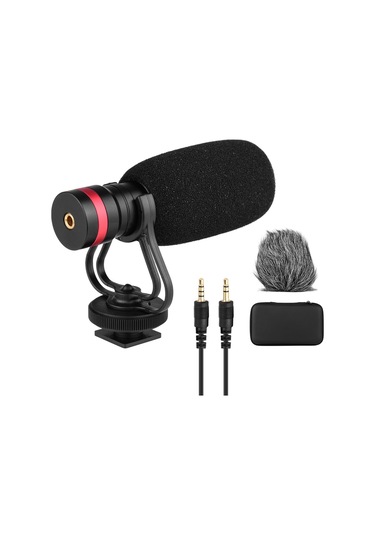 Jms Anti-şok Montajlı 3,5 Mm Trs Ve Trrs Ses Çıkışlı Kardioid Yönlü Kondenser Mikrofon