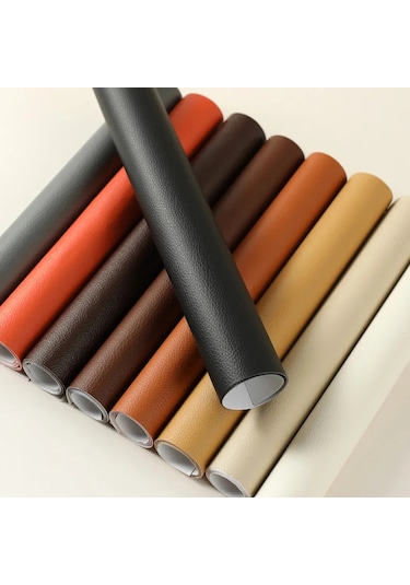 Deri Tamir Yaması Tamir Kiti Kendinden Yapışkanlı Pu Deri Tamir Bandı Kanepe Black 50x50cm