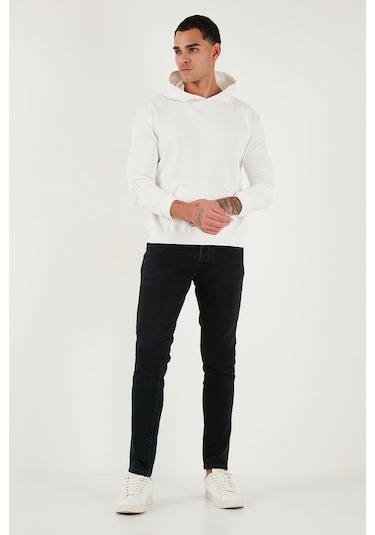 Buratti Pamuklu Slim Fit Normal Bel Dar Paça Jeans Erkek Kot Pantolon 1115C14Napoli Siyah