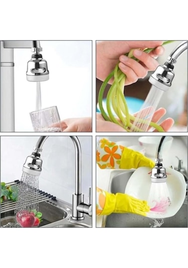 On2 Armatür 3 Fonksiyonlu 360° Oynar Tasarruflu Musluk Başlığı